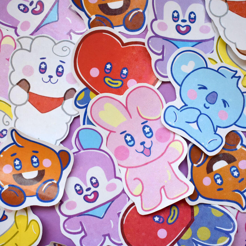 BT21 holográficos $7 c/u